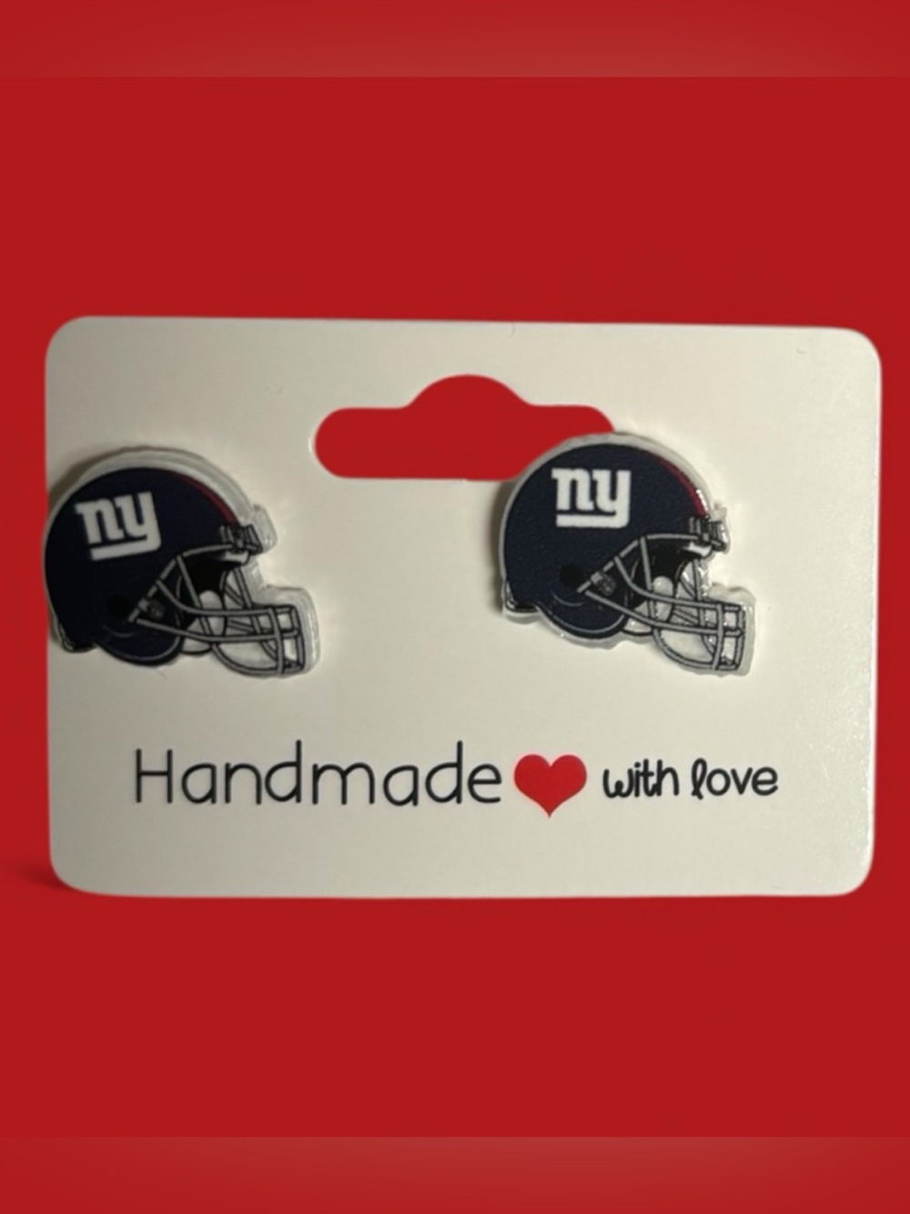 NFL New York Giants Helmet Stud Earrings